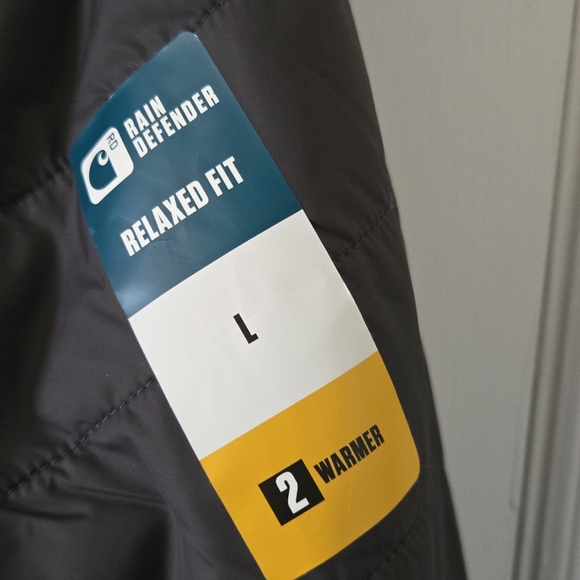 NWT Men's Rain Defender Insulated Jacket, Size Large, Charcoal - Picture 6 of 9